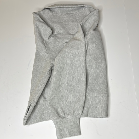 Anrabess oversize gray gold Half-Zip rayon/polyester/spandex top XL - Picture 4 of 6